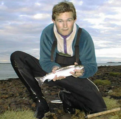 Jan Fahlgren med smuk �rred fanget i Issefjorden.