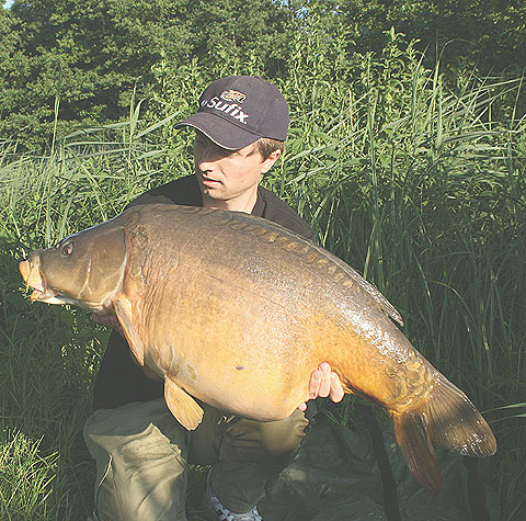 Jonas Hansen - dansk spejlkarpe 19.3 kg